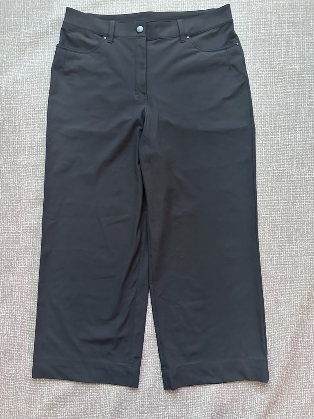 Lululemon Pants Womens SZ 31 City Sleek Wide Leg7/8 High Rise Black W5DXXS